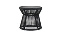 Milano - Table With Round Honed Absolute Granite Insert Top