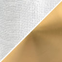 15" Ceramic Cylinder Table Lamp With White Drum Shade - Gold And White