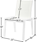 Nizuc - Outdoor Patio Dining Chair With White Frame (Set of 2)