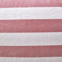 Microfiber Round Striped Pouf Cover - Pink / White