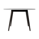 5 Piece Stone Dining Set With Four Chairs - Gray And Black
