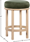 Monette - Counter Stool With Natural Base - Meridian Furniture - Counter Height (24" - 27") - Elite Enclave Home