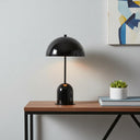 Desk Table Lamp With Half Dome Shade - Gunmetal Dark Gray - HomeRoots - Table Lamps - Elite Enclave Home