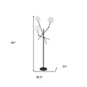Tri Globe Contemporary Metal Floor Lamp - Black - HomeRoots - Floor Lamps - Elite Enclave Home