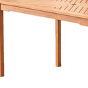 Eucalyptus Slat Wood Straight Outdoor Dining Table With Umbrella Hole - Natural