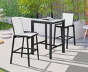 Nizuc - Outdoor Patio Square Bar Table - Meridian Furniture - Bar Tables- Elite Enclave Home