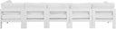 Nizuc - Outdoor Patio 5 Seat Modular Sofa With White Frame - Meridian Furniture - Stationary Sectionals- Elite Enclave Home