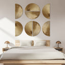 Radiant - Half Moon 2 Piece Metal Wall Decor Set - Gold - Madison Park - Wall Decor - Elite Enclave Home