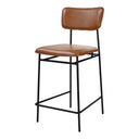 Sailor - Leather Counter Stool - Dark Brown - Moe's Home Collection - Counter Height (24" - 27") - Elite Enclave Home