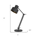 Metal Adjustable Desk Table Lamp - Black - HomeRoots - Table Lamps - Elite Enclave Home