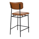 Sailor - Leather Counter Stool - Dark Brown - Moe's Home Collection - Counter Height (24" - 27") - Elite Enclave Home