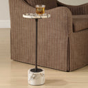 Brunson - White Marble Drink Table - Bronze / White - Uttermost - Accent Tables - Elite Enclave Home