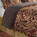 Julius - 4 Piece California King Comforter Set - Burgundy