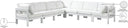 Nizuc - Outdoor Patio 7 Piece Modular Sectional With White Frame - Meridian Furniture - Stationary Sectionals- Elite Enclave Home