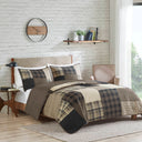 Winter Hills - King Oversized Quilt Set - Tan