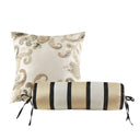 Aubrey - 5 Piece Queen Jacquard Bedspread Set With Throw Pillows - Black