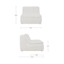 Lino - Slipper Chair - Oat - Moe's Home Collection - Stationary Chairs - Elite Enclave Home