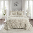 Sabrina - King 3 Piece Tufted Bedspread Set - Taupe