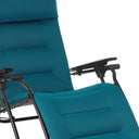 Steel Outdoor Zero Gravity Chair With Blue Cushion - Blue