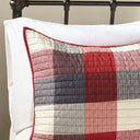 Ridge - 6 Piece Reversible Herringbone Coverlet Set - Red