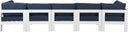 Nizuc - Outdoor Patio 5 Seat Modular Sofa With White Frame - Meridian Furniture - Stationary Sectionals- Elite Enclave Home