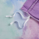Cassiopeia - King Watercolor Tie Dye Printed Duvet Cover Set With Throw Pillow - Lavender