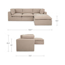 Cates - Lounge Modular Sectional - Pebble - Moe's Home Collection - Stationary Sectionals - Elite Enclave Home