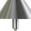 Metal Bedside Table Lamp With Silver Cone Shade - Silver