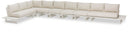 Maldives - 7 Piece Water Resistant Outdoor Patio Modular Sectional With White Base
