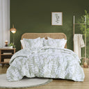 Aria - Full/Queen Floral Print Revesible Comforter Set - Sage - Comfort Spaces - Comforters & Sets - Elite Enclave Home