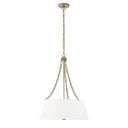 Andalucia - 4 Light Drum Pendant - Gold / White - Uttermost - Pendant Lighting- Elite Enclave Home