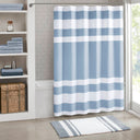 Spa Waffle - 84" Shower Curtain With 3M Treatment - Blue