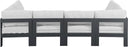 Nizuc - Outdoor Patio 6 Piece Modular Sectional With Gray Frame