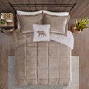 Alton - Down Alternative Comforter Set - Taupe / Ivory