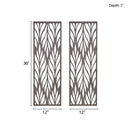Florian - Carved Wall Panel Decor (Set of 2) - Reclaimed Gray - Madison Park - Wall Decor - Elite Enclave Home