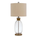 Mason Jar Table Lamp With Brown Drum Shade - Brown - HomeRoots - Table Lamps - Elite Enclave Home