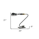 Metal Desk Table Lamp With Bronze Dome Shade - Bronze - HomeRoots - Table Lamps - Elite Enclave Home