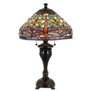Metal Two Light Table Lamp With Purple Cone Shade - Bronze - HomeRoots - Table Lamps - Elite Enclave Home