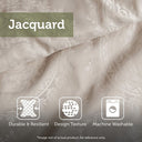 Princeton - 5 Piece Reversible Jacquard Bedspread Set - Light Blue