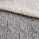 Riordan - King/California King Cable Knit Comforter Set - Gray