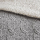Riordan - Full/Queen Cable Knit Comforter Set - Gray - Madison Park - Comforters & Sets - Elite Enclave Home