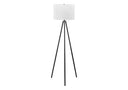 Floor Lamp With Cream Drum Shade - Matte Black - HomeRoots - Floor Lamps - Elite Enclave Home