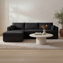Burrow - Sleeper Sectional With Left Storage Chaise - Black - Moe's Home Collection - Sleeper Sectionals - Elite Enclave Home