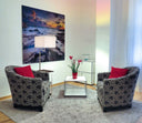 Steel Tray Table Floor Lamp With Square Shade - Silver White - HomeRoots - Floor Lamps - Elite Enclave Home