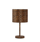 19" Metal Bedside Table Lamp With Orange And Black Drum Shade - Orange And Black