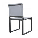 Aluminum Indoor Outdoor Dining Chair (Set of 2) - Gray And Black