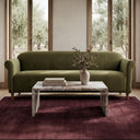 Harmony - Sofa Faux Mohair - Dark Green - Moe's Home Collection - Stationary Sofas - Elite Enclave Home
