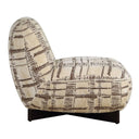 Evans - Modern Armless Accent Chair - Beige / Brown