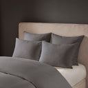Hanae - Blend Yarn Dyed 3 Piece Duvet Cover Set - Gray