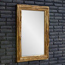Overlap - Teak Wood Mirror - Light Brown